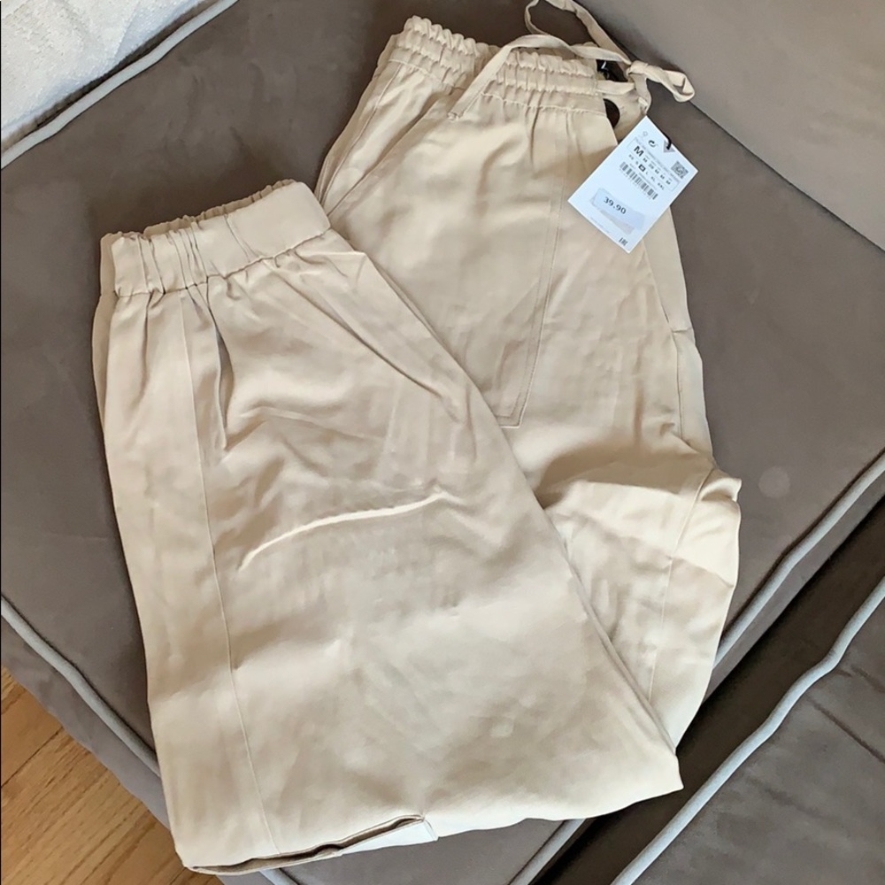 Cargo joggers pants beige